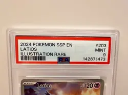 Latios 203/191 Illustration Rare Sv08: Surging Sparks Holo Pokemon PSA 9 - Image 4