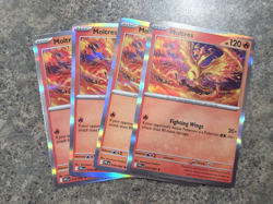 4x Moltres 014/094 HOLO PLAYSET x4 Phantasmal Flames Pokemon TCG NM EN PFL - Image 1