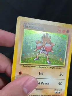 1999 Pokemon Base Set Hitmonchan 7/102 Holo Rare EXMT-NRMT COND AA - Image 3