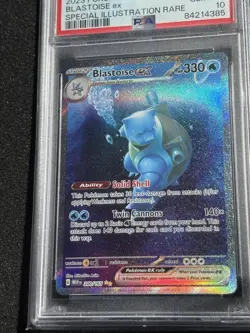 Blastoise EX PSA 10 Pokemon 2023 Mew 151 English #200 Special Illustration Rare - Image 3