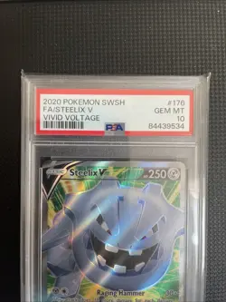 Pokemon TCG Steelix v Vivid Voltage 176/185 Holo Full Art Ultra Rare PSA 10 - Image 2