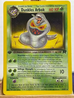 Dunkles Arbok 19/82 1st Edition Team Rocket Deutsch Exc Pokemon - Image 1
