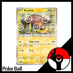 Pokemon TCG: White Flare - PokeBall Reverse Holo - 035/086 - Stunfisk - Image 1