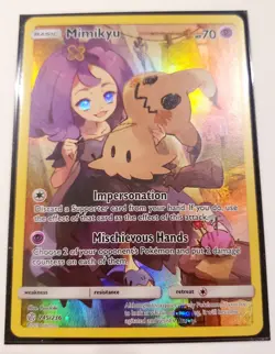 🔥 Pokemon Mimikyu Full Art Secret Rare Holo 245/236 SM -Cosmic Eclipse 2019. - Image 4
