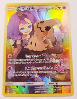🔥 Pokemon Mimikyu Full Art Secret Rare Holo 245/236 SM -Cosmic Eclipse 2019. - Image 5