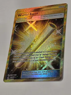 Wishful Baton Secret 121/111 Sm-Crimson Invasion Holo Pokemon Full Art - Image 3