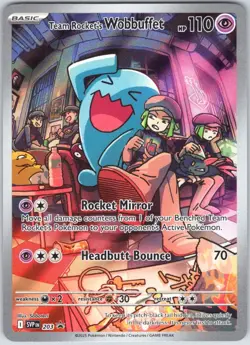 Team Rocket's Wobbuffet 203 Promo Scarlet & Violet Pokemon NM - Image 1