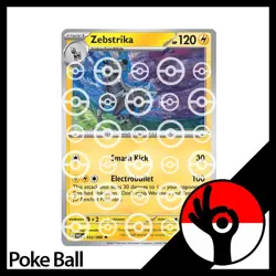 Pokemon TCG: White Flare - PokeBall Reverse Holo - 032/086 - Zebstrika - Image 1