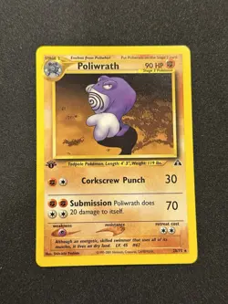 Poliwrath 28/75 Neo Discovery 1st Edition Rare Pokemon - Near Mint - Image 2