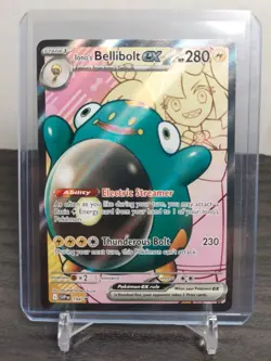 Pokemon TCG Ionos Bellibolt EX Journey Together FULL ART Black Star Promo 194 - Image 1