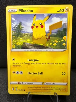 Pikachu 049 Common Pokemon Evolving Skies 203 2021 - Image 1