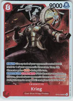 Foil Krieg OP15-008 Super Rare Adventure on Kami's Island Near Mint - Image 1