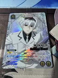 UNION ARENA RELEASE EVENT WINNER HAISE SASAKI CARD TKG-1-014 TOKYO GHOUL STAMPED - Image 2