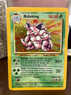 Pokemon TCG Nidoking Base Set 11/102 Holo WOTC Wizards Card LP/NM - Image 3
