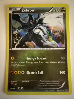 Zekrom - 64/108 - Pokemon Roaring Skies XY Holo Rare Card NM - Image 1
