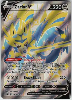 Holo Foil Zacian V (Shiny) - SWSH292 Promo SWSH: Sword & Shield Promo Cards NM - Image 1