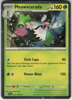 Holo Foil Meowscarada - (Cosmos Holo) 015/198 Rare Miscellaneous Cards & Produc - Image 1
