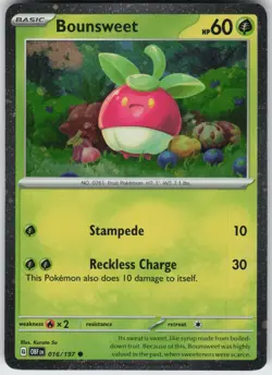 Holo Foil Bounsweet - (Cosmos Holo) 016/197 Common Miscellaneous Cards & Product - Image 1