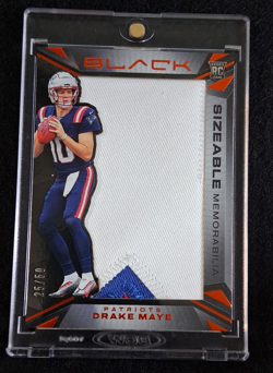 2024 Panini Black - Sizeable Rookie Memorabilia Drake Maye #SR-DME 25/50 RC - Image 1