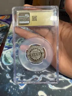 CGC PRISTINE 10: JAPANESE Pokemon RHYHORN Meiji Battle Coin Ser 1 SP10 Dig - Image 1