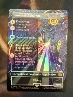 Summon: Bahamut (Borderless) Final Fantasy Foil MTG - Image 1