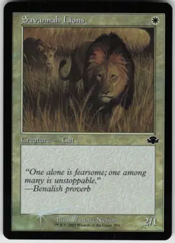 Foil Savannah Lions (Retro Frame) 270 Dominaria Remastered C - Image 1