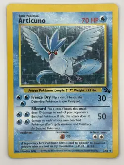 Pokemon TCG Articuno 2/62 Fossil Set Holo Rare WOTC 1999 NM - Image 1