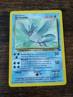 Pokemon Fossil Articuno 17/62 Non Holo Rare LP - Image 1