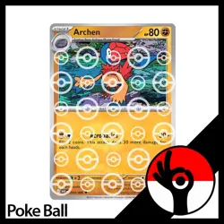 Pokemon TCG: White Flare - PokeBall Reverse Holo - 050/086 - Archen - Image 1