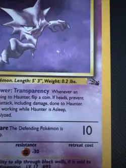 Haunter 6/62 Fossil Holo Pokemon - Image 2