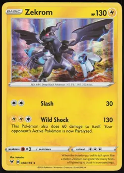Zekrom 060/185 Holo Rare Vivid Voltage Pokemon Near Mint - Image 1