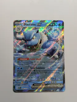 Pokemon Blastoise ex 009/165 Sv2a: 151 Holo Rare (Japanese) NM - Image 1