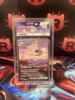 Charizard ex 199/165 151 Special Illustration Rare ACE GEM MINT 10 Pokemon TCG - Image 1