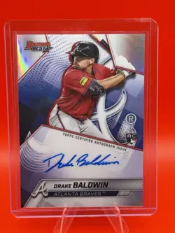 DRAKE BALDWIN 2025 BOWMAN'S BEST OF 2025 ROOKIE REFRACTOR RC AUTO BRAVES - Image 1