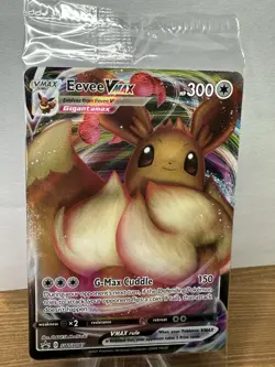 Sealed Pokemon TCG Eevee VMAX SWSH087 Shining Fates Holo Promo Card - Image 1