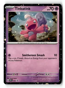 Pokemon Card Tinkatink - Cosmo Holofoil Holo LP Scarlet & Violet Promo Cards 025 - Image 1