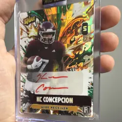 Wild Card Splat KC Concepcion Rookie 1/1 Football Card - Auto - Pandora - Image 3