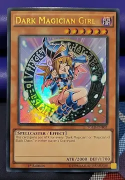 Dark Magician Girl YGLD-ENB03 - Ultra Rare - 1st Ed - Near Mint - YuGiOh Card - Image 1