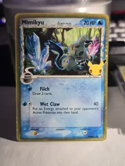 Pokemon Mimikyu TCG SWSH136 Celebrations Black Star Promo Holo Card NM - Image 1