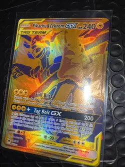 Pikachu & Zekrom GX #SM248 Sun & Moon Pokemon Promo Card - PSA N8 MISCUT ERROR - Image 5
