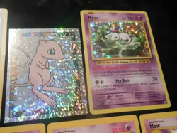Mew Holo 53/108 SM215 Vintage Foil Prism Sticker 4x Promo #8 Pokemon Card Lot LP - Image 3