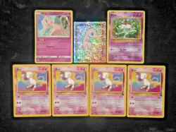 Mew Holo 53/108 SM215 Vintage Foil Prism Sticker 4x Promo #8 Pokemon Card Lot LP - Image 5