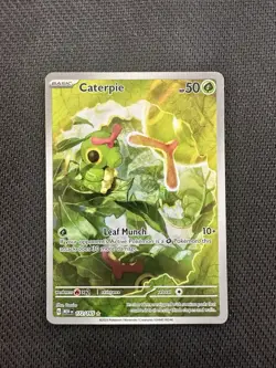 Pokemon TCG Caterpie 172/165 Holo Illustration Rare Scarlet and Violet 151 Card - Image 1
