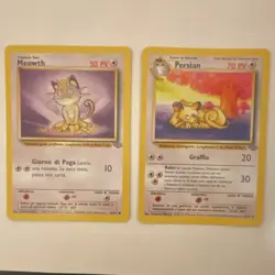 Pokemon Meowth & Persian Base Set Lot 2 Cards Nintendo Italian 1999 - Image 1
