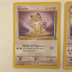 Pokemon Meowth & Persian Base Set Lot 2 Cards Nintendo Italian 1999 - Image 2