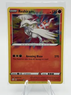 Reshiram Holo-Pokemon TCG Card 017/072 Shining Fates Amazing Rare - Image 1