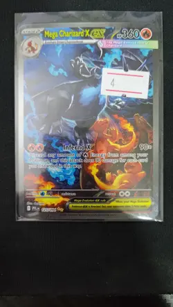 Mega Charizard X ex 125/094 Phantasmal Flames Pokemon Card 4 - Image 1