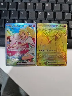Pokemon EX Holo Art Card Bundle Clefable Charizard Japanese Style x2 - Image 1