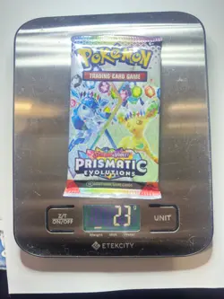 VERY HEAVY PRISMATIC EVOLUTIONS BOOSTER PACK 23 GRAMS. POTENTIAL GOD PACKUU - Image 1