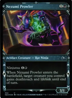 MTG TCG - Nezumi Prowler (Showcase) 344 Kamigawa: Neon Dynasty - NM - Image 1